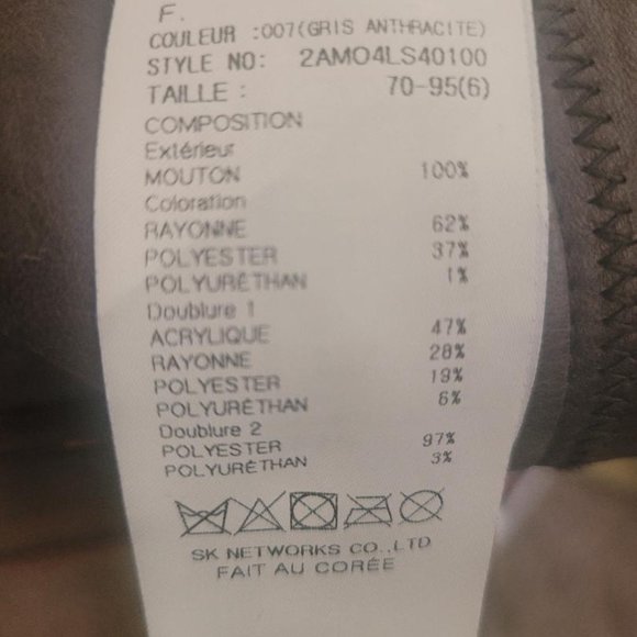 1 by O'2nd Womens Leather Mini Skirt (Charcoal) Gray - Picture 3 of 3